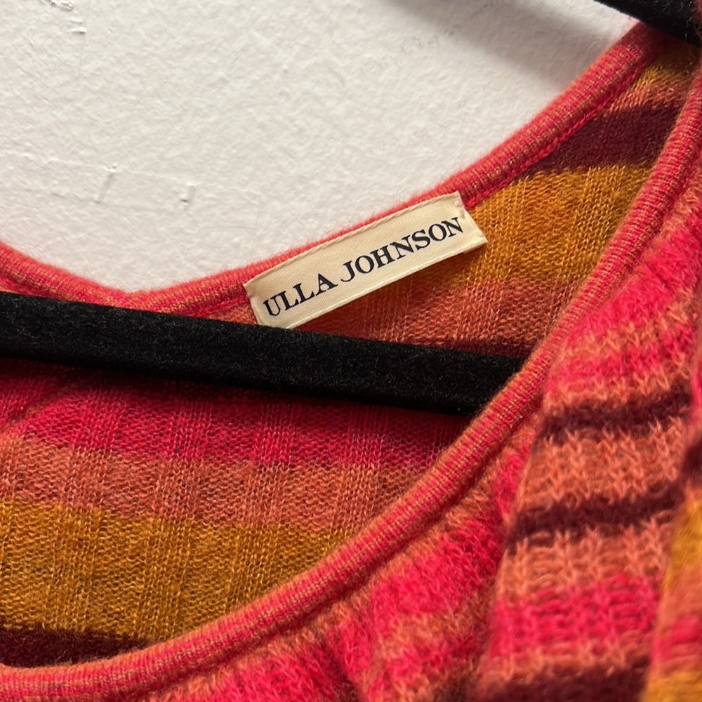 Ulla Johnson 100% cashmere striped ruffle sweater. - Picture 2 of 8